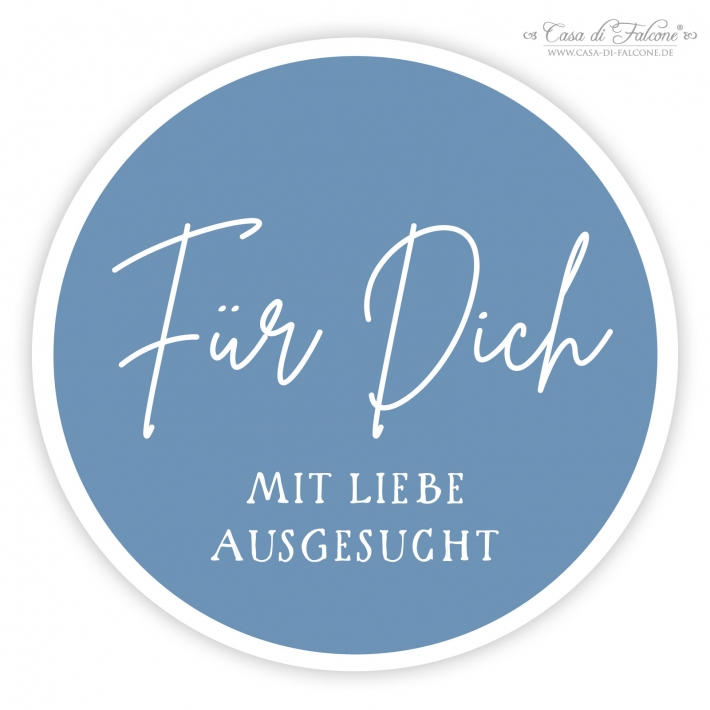Aufkleber Fr Dich, kalligrafisch