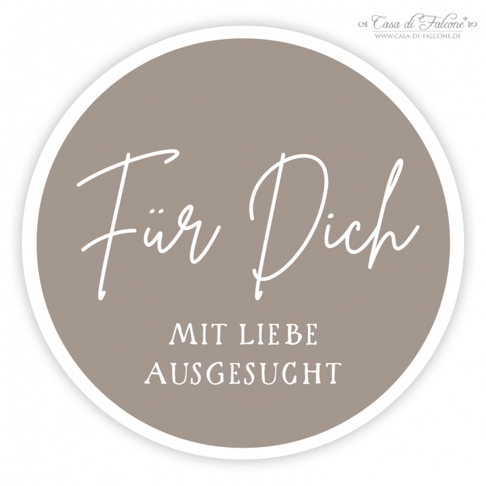 Aufkleber Fr Dich, kalligrafisch