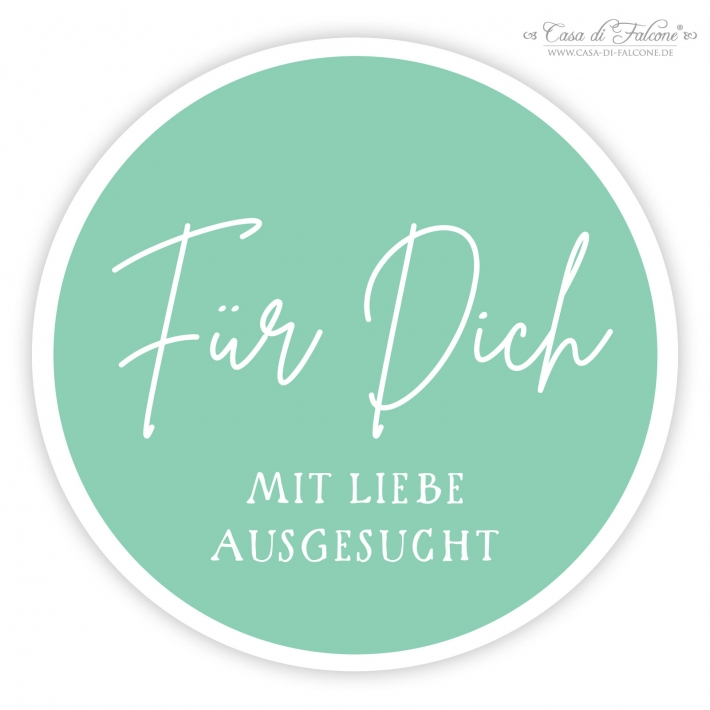 Aufkleber Fr Dich, kalligrafisch