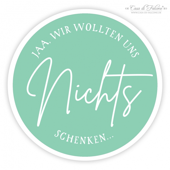 Aufkleber fr Nichtgeschenke, kalligrafisch