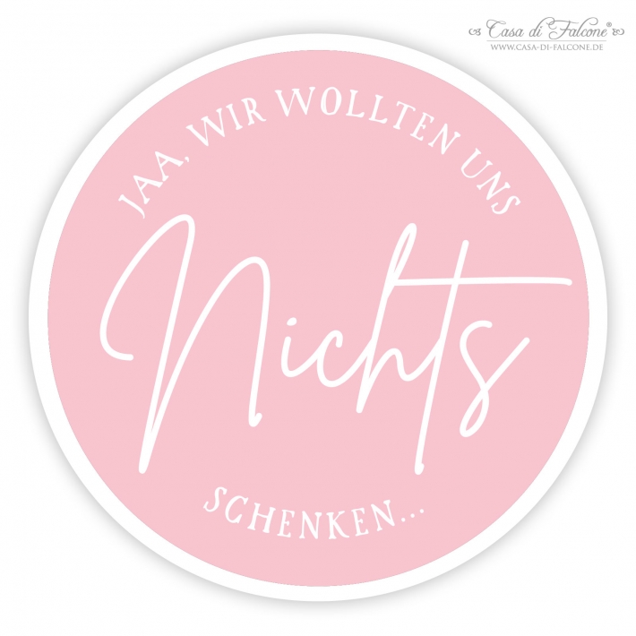 Aufkleber fr Nichtgeschenke, kalligrafisch