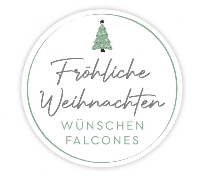 Personalisierte Weihnachtsaufkleber modern Tanne