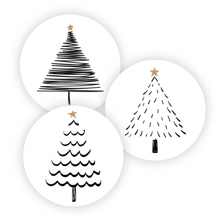 Mini Aufkleber Tannenbaum