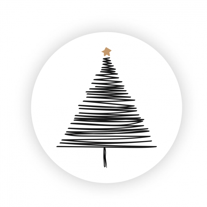Mini Aufkleber Tannenbaum