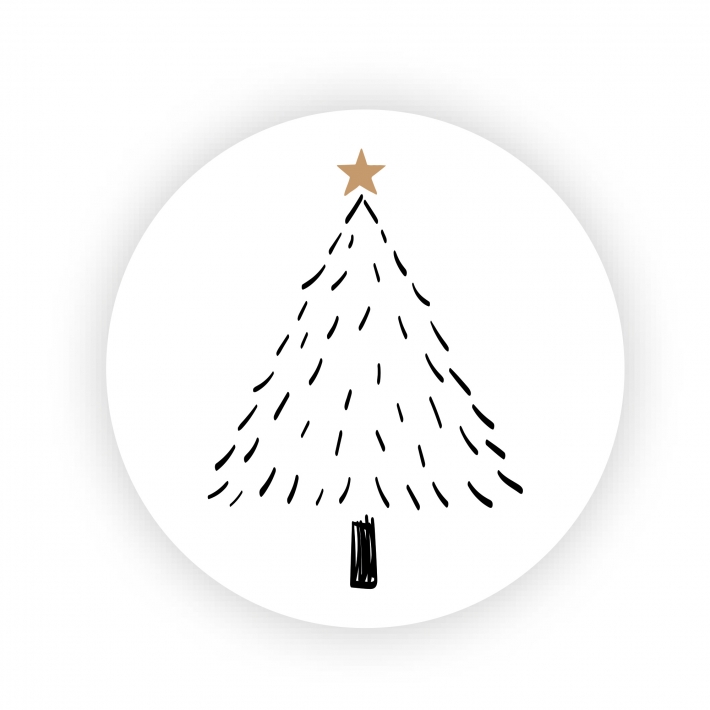 Mini Aufkleber Tannenbaum