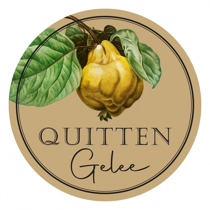 Etiketten Quittengelee I Marmeladenaufkleber