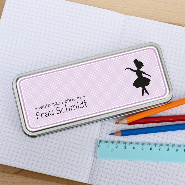 Stiftedose I Stiftebox fr die Schule Ballerina