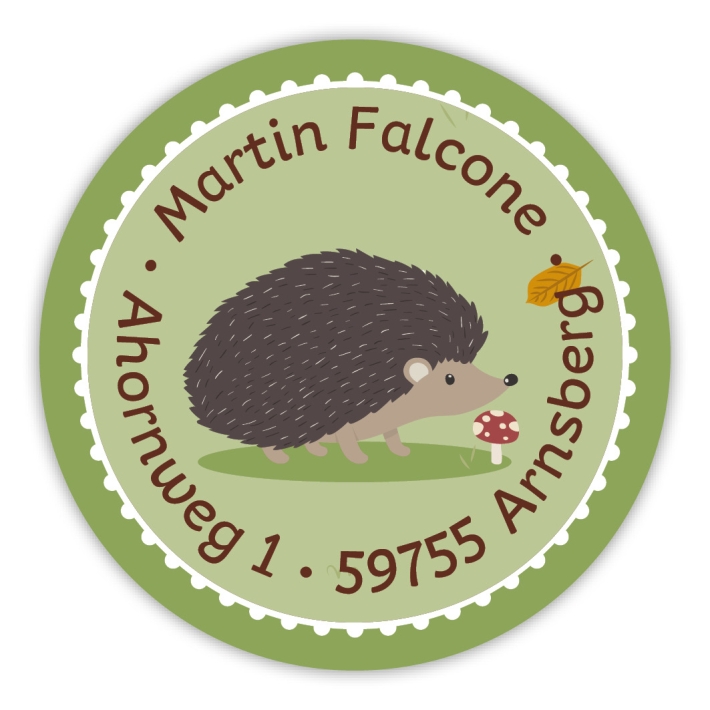 Schulaufkleber I Namensaufkleber fr die Schule Igel