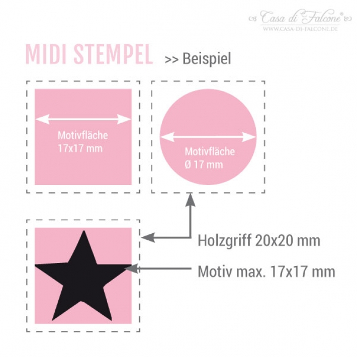 MIDI Stempel rund 17 mm
