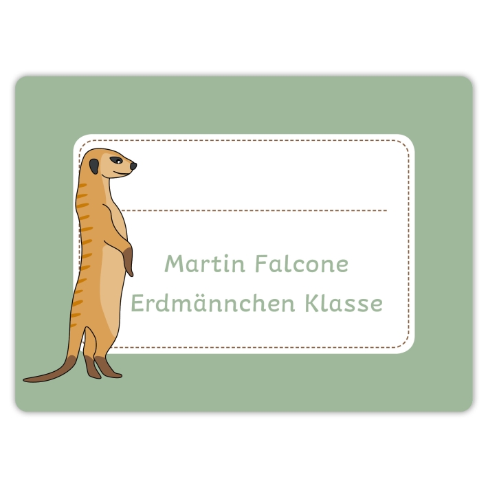 Heftaufkleber I groe Schulaufkleber Erdmnnchen