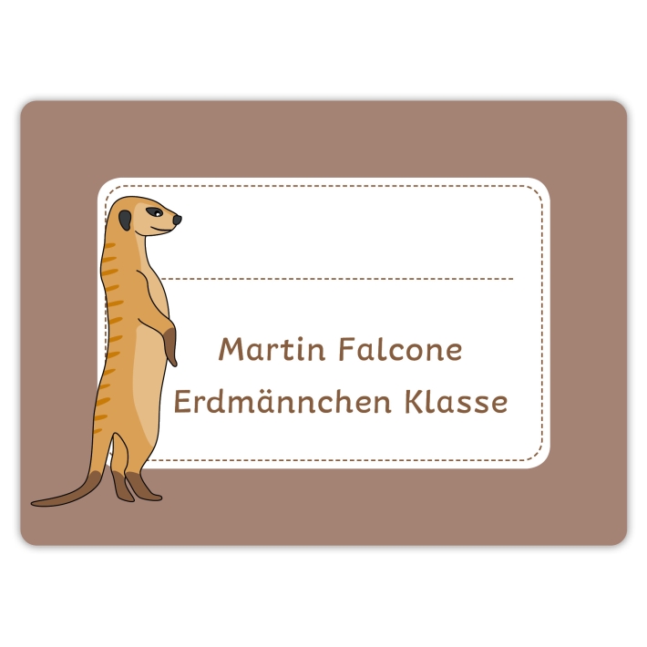 Heftaufkleber I groe Schulaufkleber Erdmnnchen