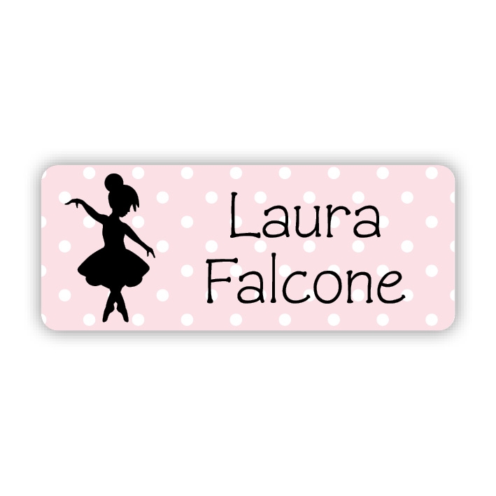 Stifteaufkleber I Kleine Namensaufkleber Ballerina