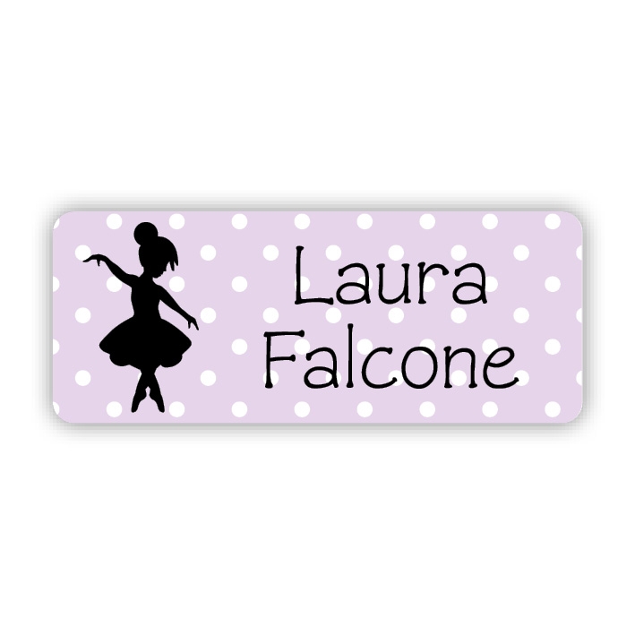 Stifteaufkleber I Kleine Namensaufkleber Ballerina