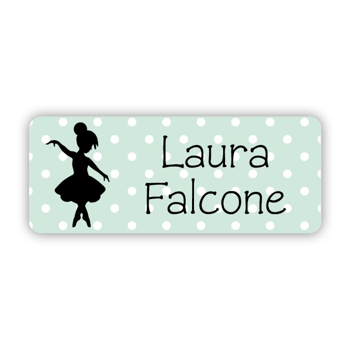 Stifteaufkleber I Kleine Namensaufkleber Ballerina