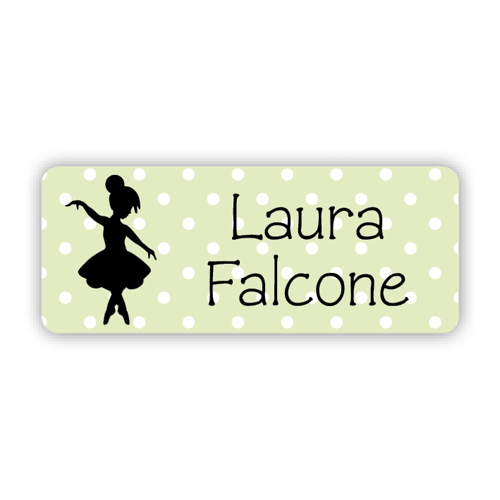 Stifteaufkleber I Kleine Namensaufkleber Ballerina