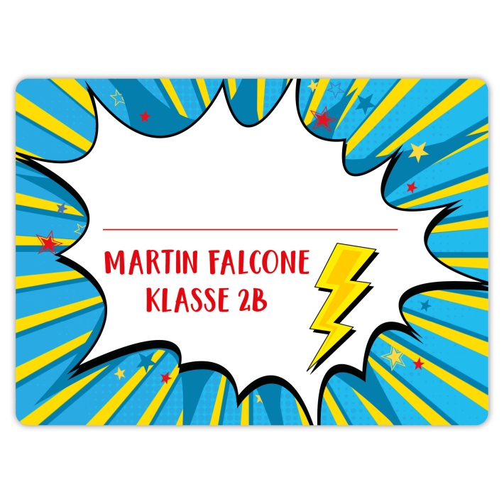 Heftaufkleber I groe Schulaufkleber comic