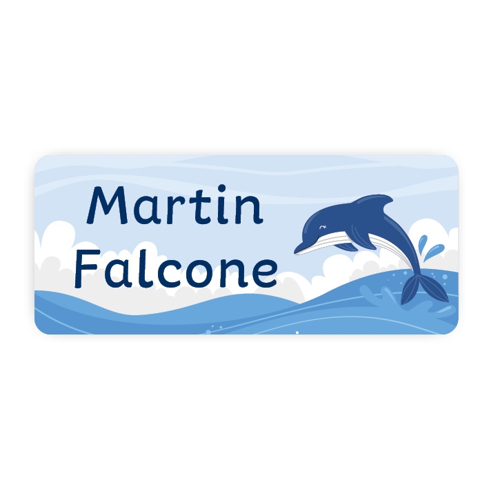 Stifteaufkleber I Kleine Namensaufkleber Delfin