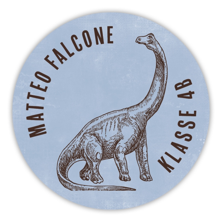Schulaufkleber I Namensaufkleber fr die Schule Dino