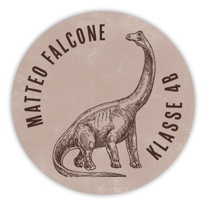 Schulaufkleber I Namensaufkleber fr die Schule Dino