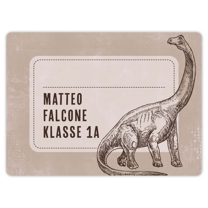 Heftaufkleber I groe Schulaufkleber Dino