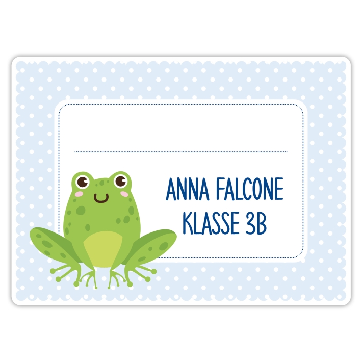 Heftaufkleber I groe Schulaufkleber Frosch