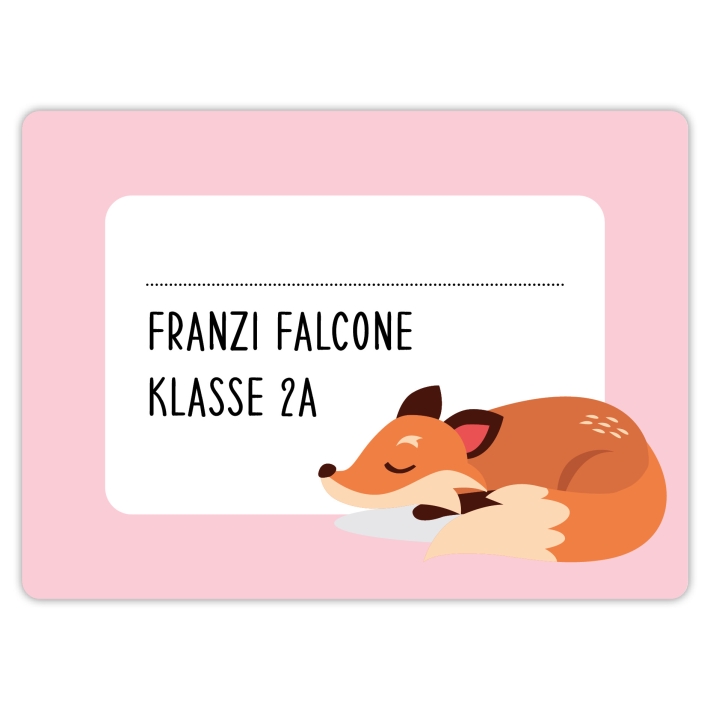 Heftaufkleber I groe Schulaufkleber Fuchs