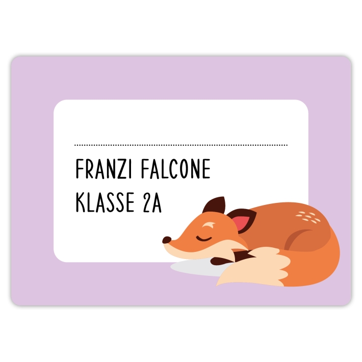 Heftaufkleber I groe Schulaufkleber Fuchs