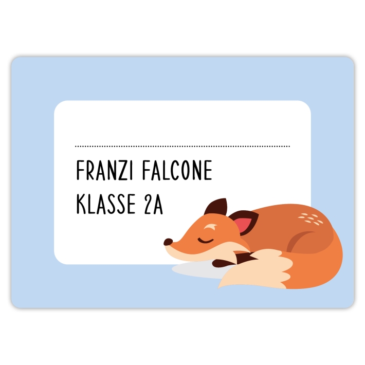Heftaufkleber I groe Schulaufkleber Fuchs