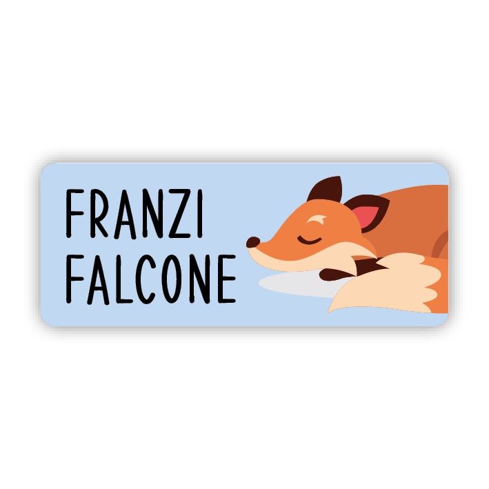 Stifteaufkleber I Kleine Namensaufkleber Fuchs