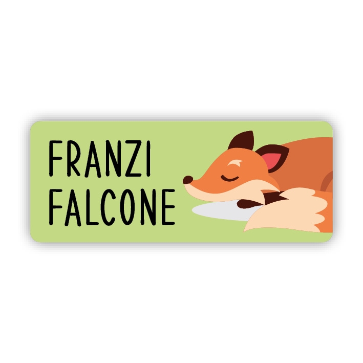 Stifteaufkleber I Kleine Namensaufkleber Fuchs