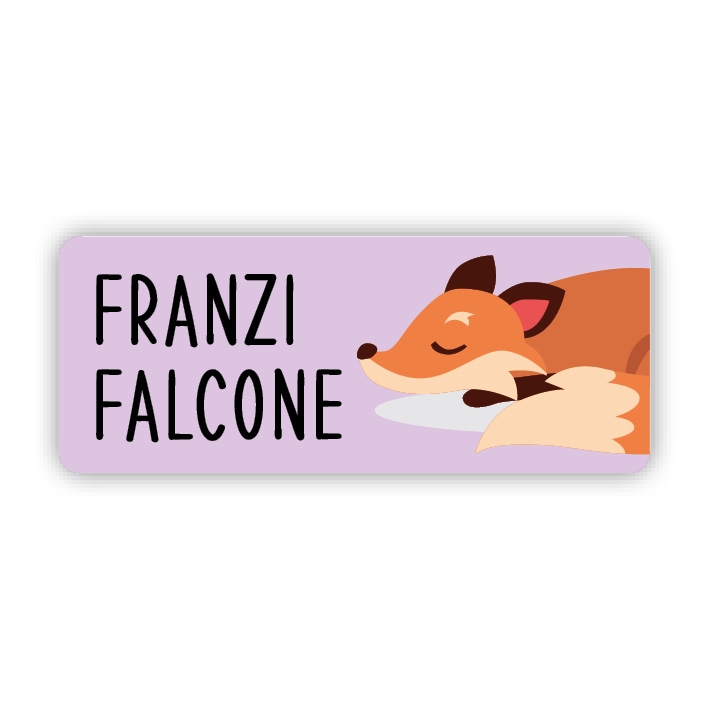 Stifteaufkleber I Kleine Namensaufkleber Fuchs