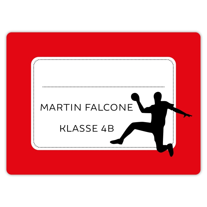 Heftaufkleber I groe Schulaufkleber Handball
