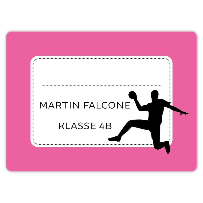 Heftaufkleber I groe Schulaufkleber Handball