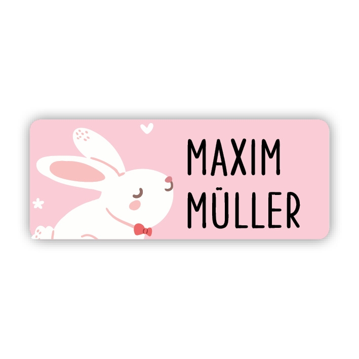 Stifteaufkleber I Kleine Namensaufkleber Hase