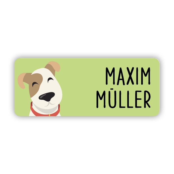 Stifteaufkleber I Kleine Namensaufkleber Hund