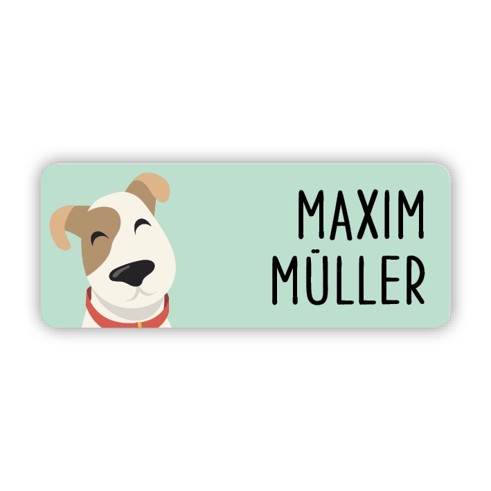 Stifteaufkleber I Kleine Namensaufkleber Hund