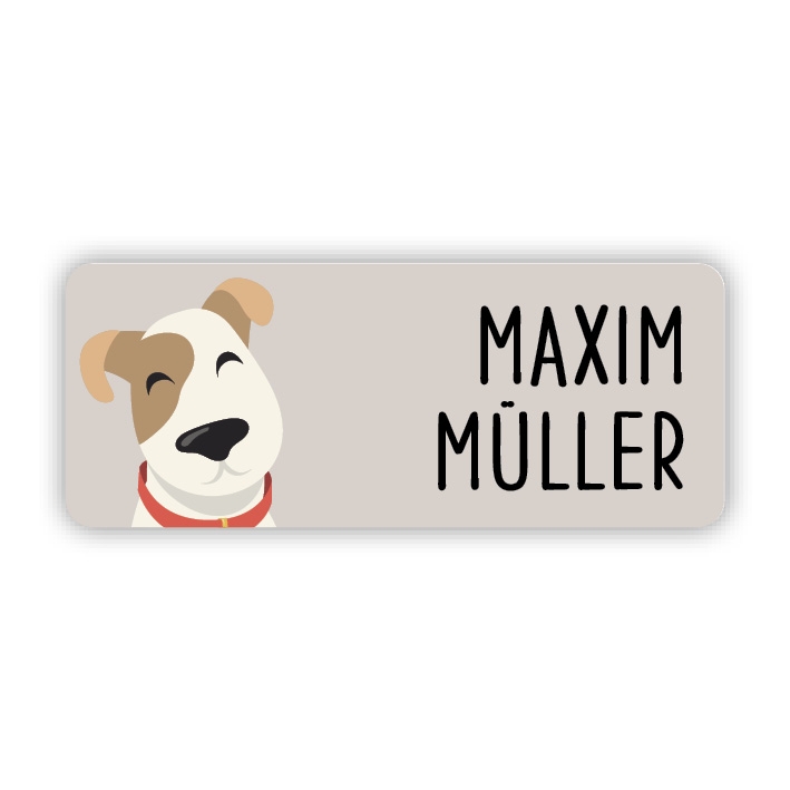 Stifteaufkleber I Kleine Namensaufkleber Hund