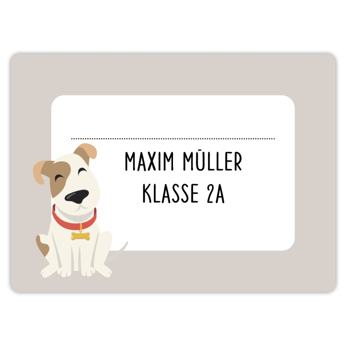 Heftaufkleber I groe Schulaufkleber Hund