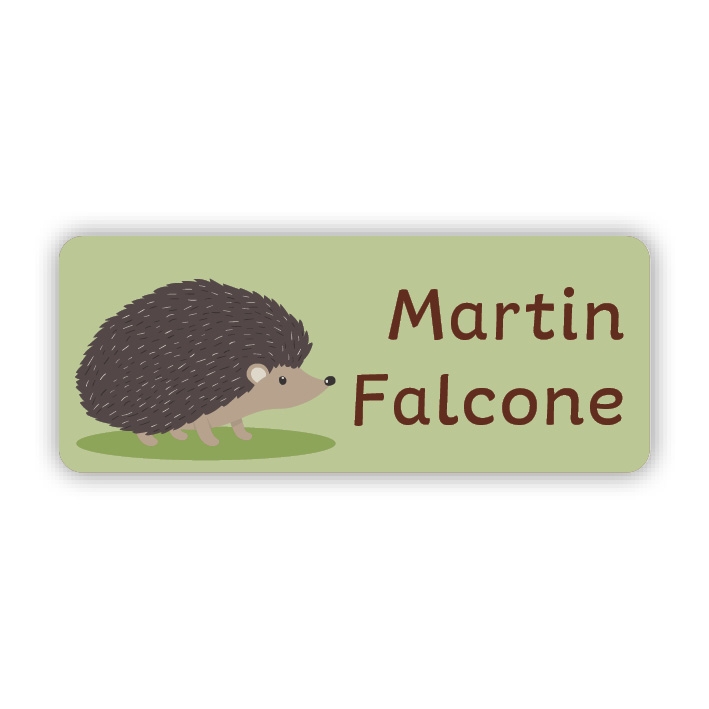Stifteaufkleber I Kleine Namensaufkleber Igel