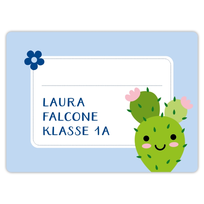 Heftaufkleber I groe Schulaufkleber Kaktus