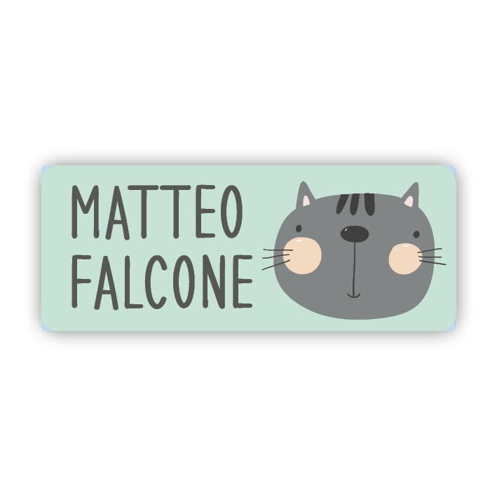 Stifteaufkleber I Kleine Namensaufkleber Katze