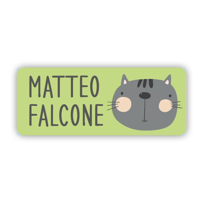 Stifteaufkleber I Kleine Namensaufkleber Katze
