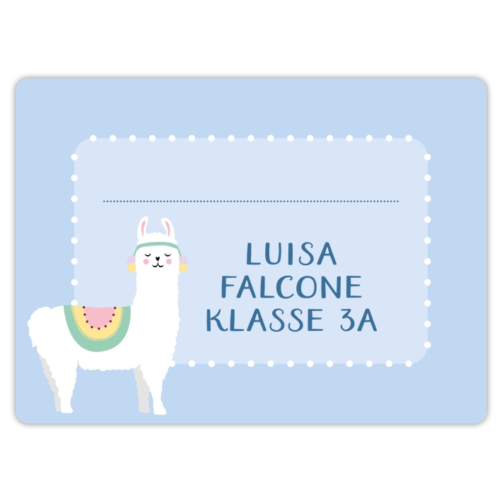 Heftaufkleber I groe Schulaufkleber Lama