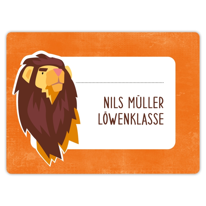 Heftaufkleber I groe Schulaufkleber Lwe
