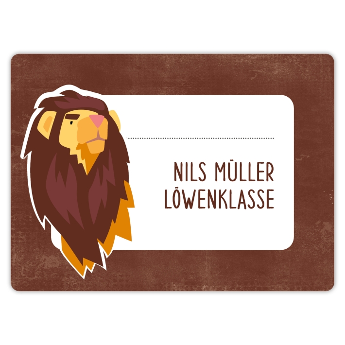 Heftaufkleber I groe Schulaufkleber Lwe