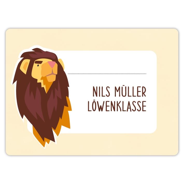 Heftaufkleber I groe Schulaufkleber Lwe