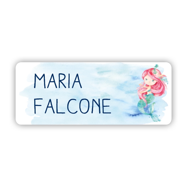 Stifteaufkleber I Kleine Namensaufkleber Meerjungfrau