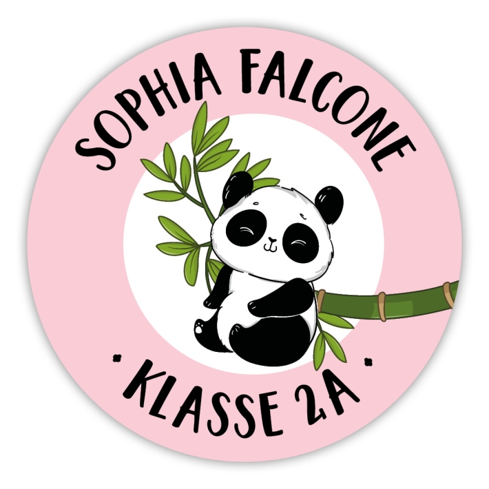 Schulaufkleber I Namensaufkleber fr die Schule Panda