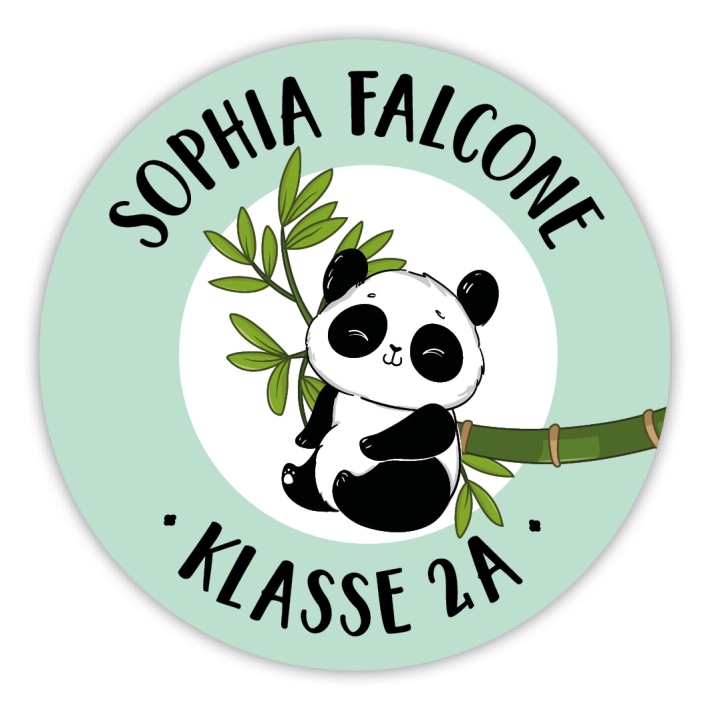 Schulaufkleber I Namensaufkleber fr die Schule Panda