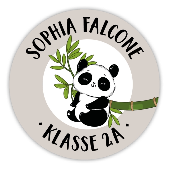 Schulaufkleber I Namensaufkleber fr die Schule Panda